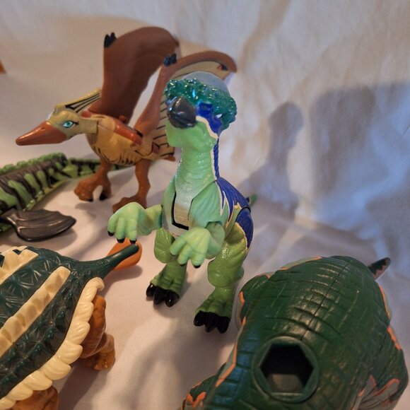 Imaginext Jurassic Dinosaur 5 Pterodactyl Tank Triceratops Ankylosaurus Splash - Picture 10 of 16